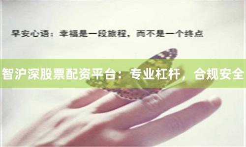 智沪深股票配资平台：专业杠杆，合规安全